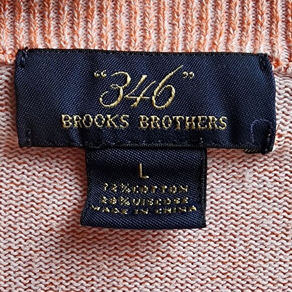 Brooks Brothers "346" Peach/Pink V-Neck Sweater Size Large - Picture 8 of 16